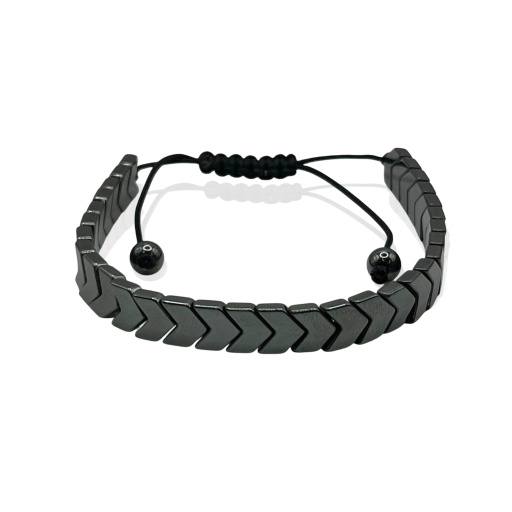 Hematite Chevron Bracelet